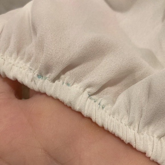 Charlotte Russe size small lightweight cream blouse with bling beads on collar - Picture 6 of 12